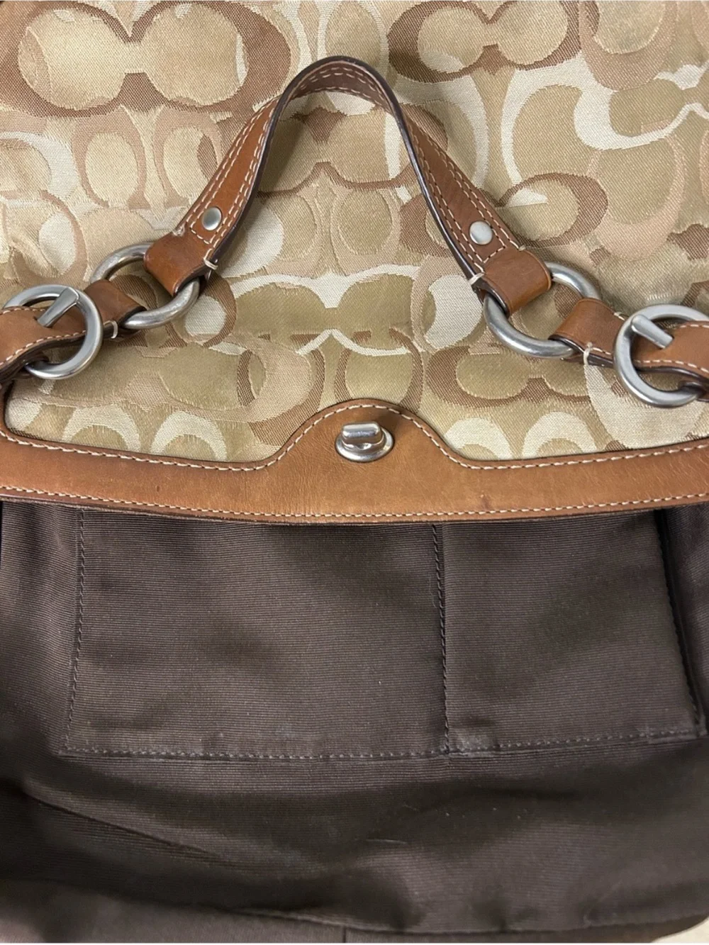 Coach Vtg Chelsea Optic Signature Hobo/Shoulder Bag